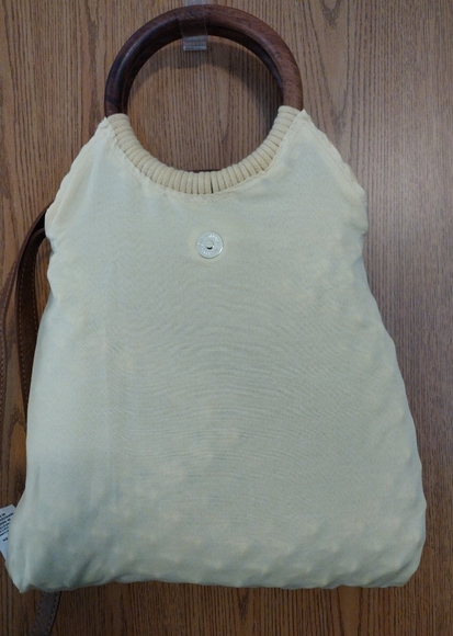 Sigrid Olsen Macrame Embossed Textured Faux Leather Wood Rings Crossbody - Picture 4 of 9